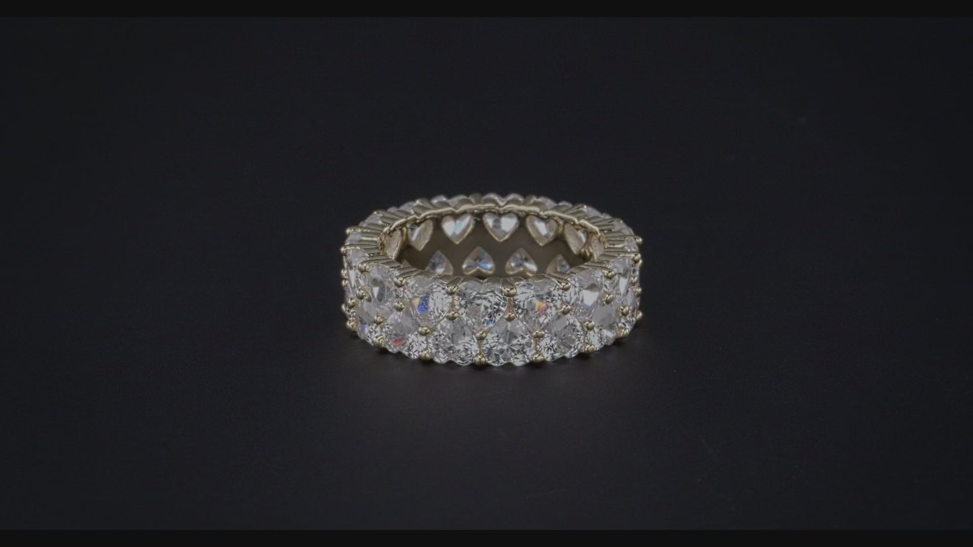 GOLD DOUBLE HEARTS RING