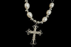 CRYSTAL CROSS NECKLACE