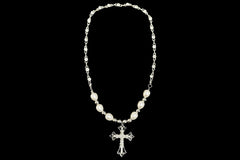 CRYSTAL CROSS NECKLACE